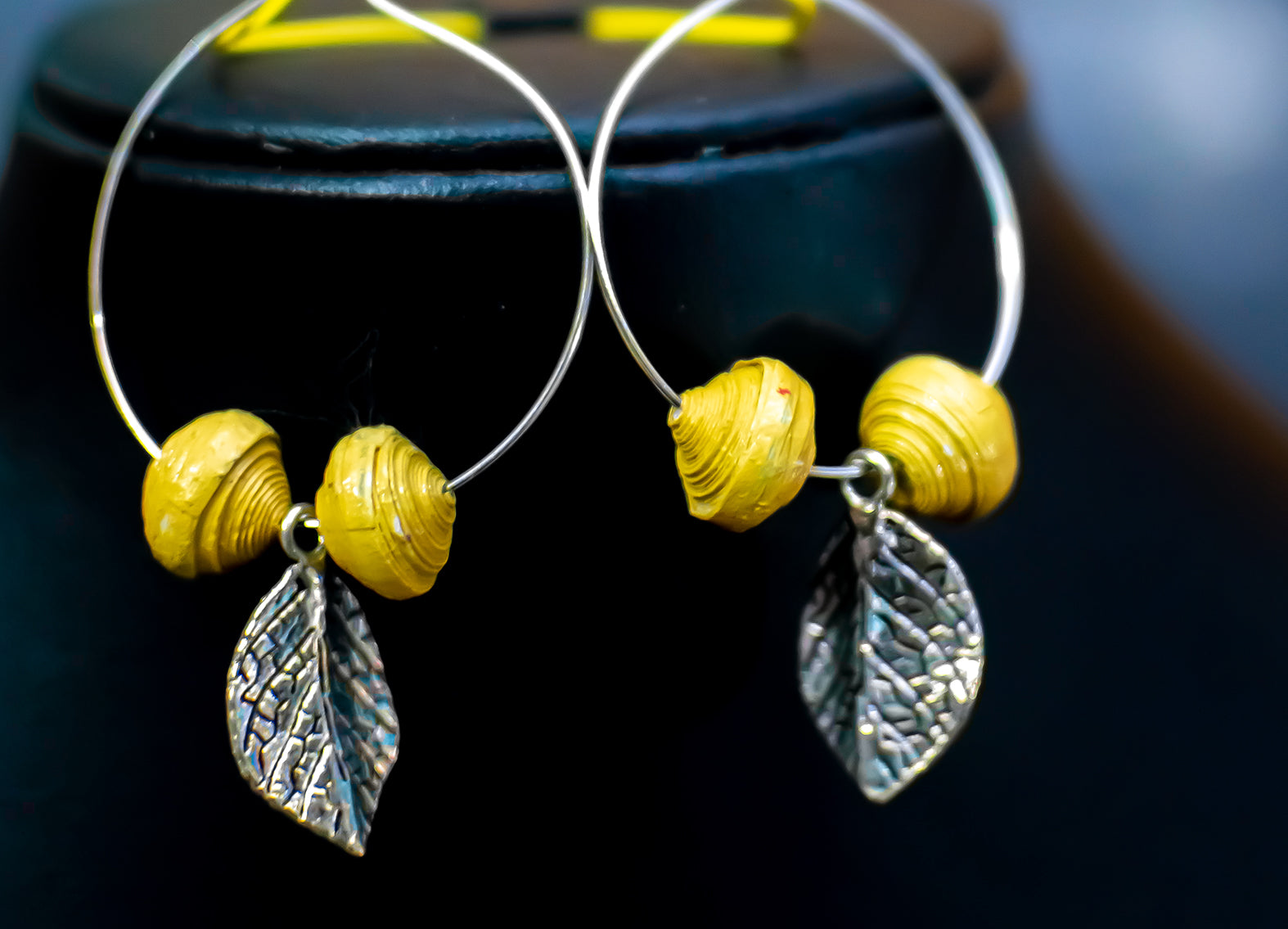 Handmade Jewellery - beads Hoop Earrings