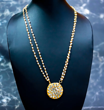 Handmade Jewellery - Handpainted Kundan Necklace