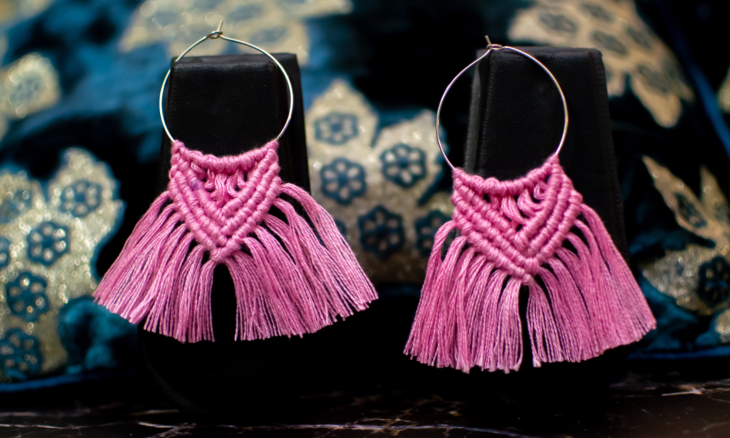 Teardrop Tassel  pink  Paparazzi earrings  JewelryBlingThing
