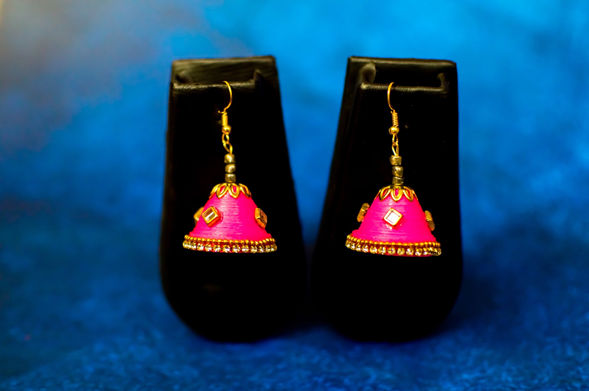 Handmade Jewellery - Handpainted Jhumka Earrings