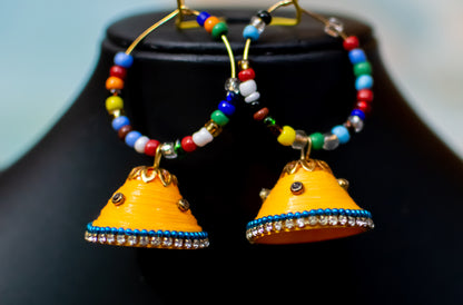Handmade Jewellery - Hoop Earrings with Jhumki