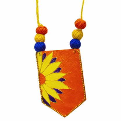 Surya Necklace, Handpainted : Handmade