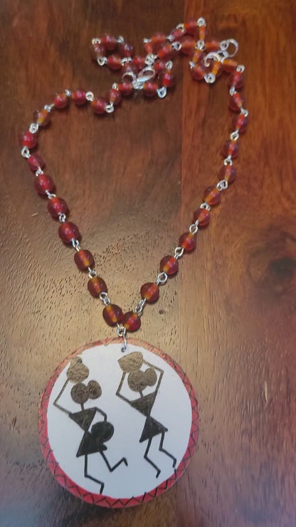 Ramya Necklace, Handpainted : Handmade